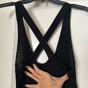 American Apparel long black ribbed dress size XS